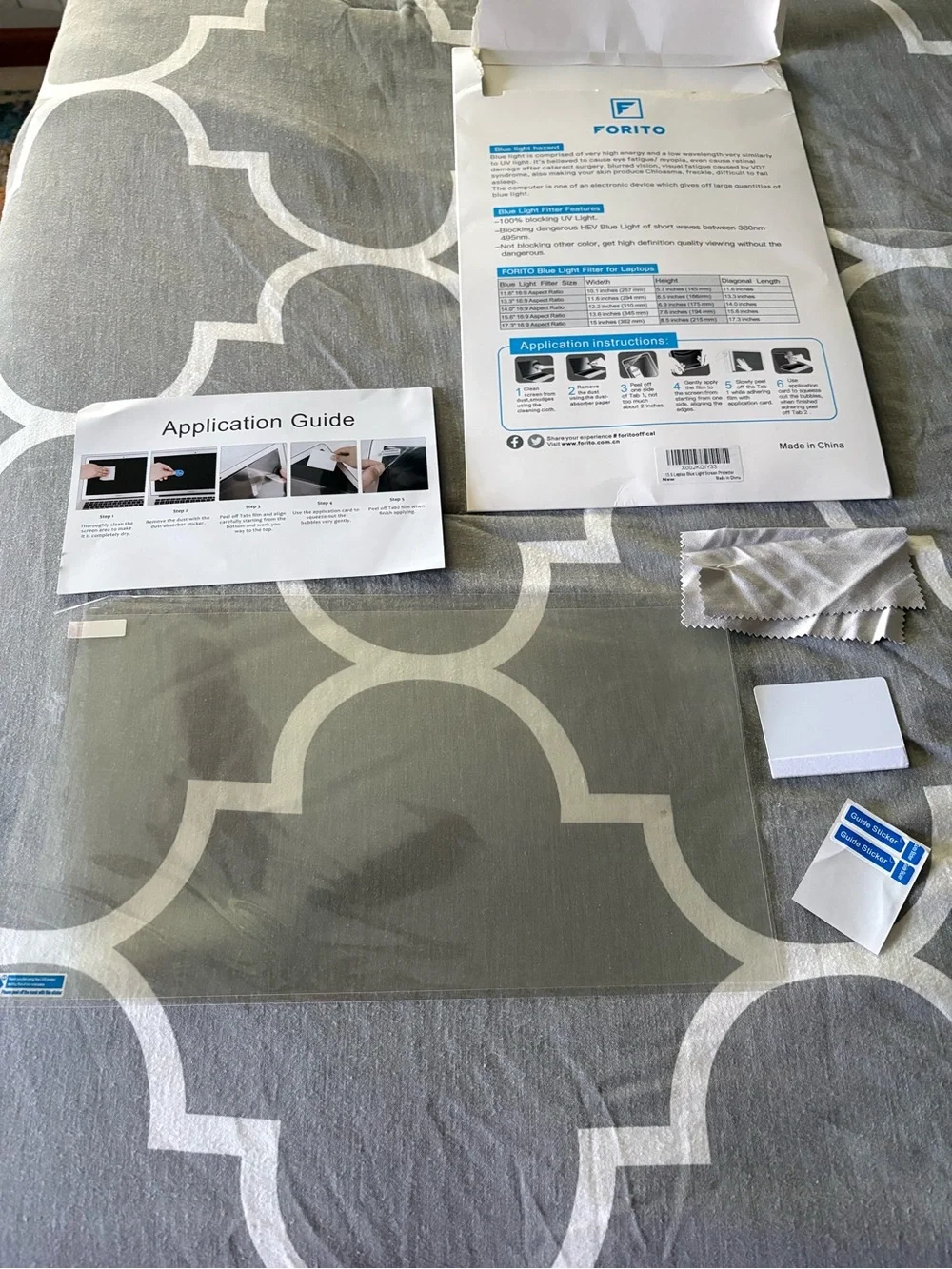Anti Blue Light Protector Screen Guard - White/Blue